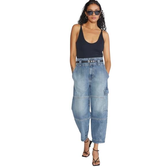 ETICA Juni Relaxed Cargo Jeans sz 27 28 NWT $238 MSRP Anthropologie Revolve - Picture 9 of 12